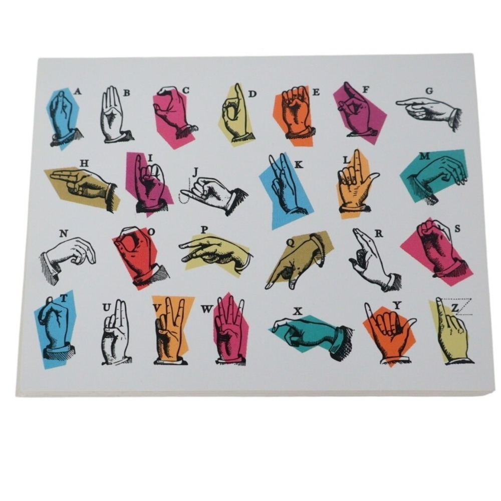 Hallmark ASL Sign Language Alphabet Blank Greeting Cards (5) NOS‎